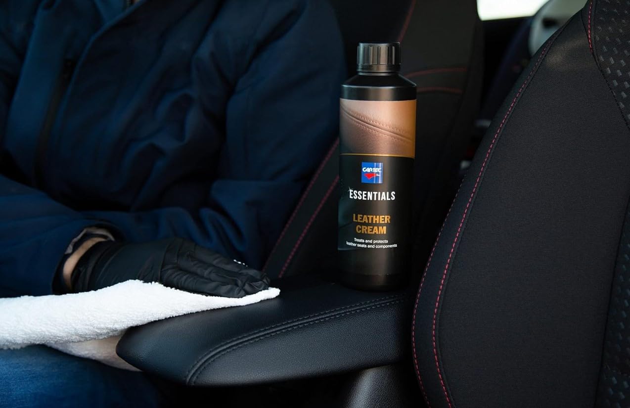 Generico CARTEC - Leather Cream Essential - Nutriente e Protettivo in Crema per Interni in Pelle Auto Ravvivante - 500ML - Kit PROMOZIONE 10 Pezzi
