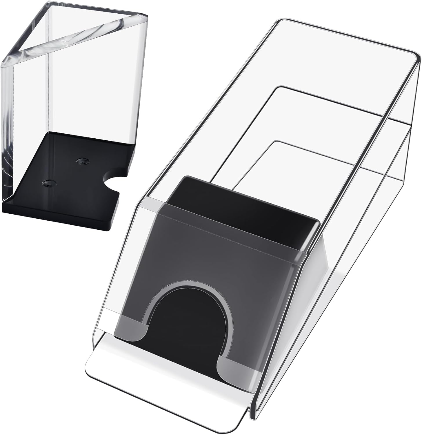 Elesunory Blackjack Shoe and Discard Tray, Clear Blackjack