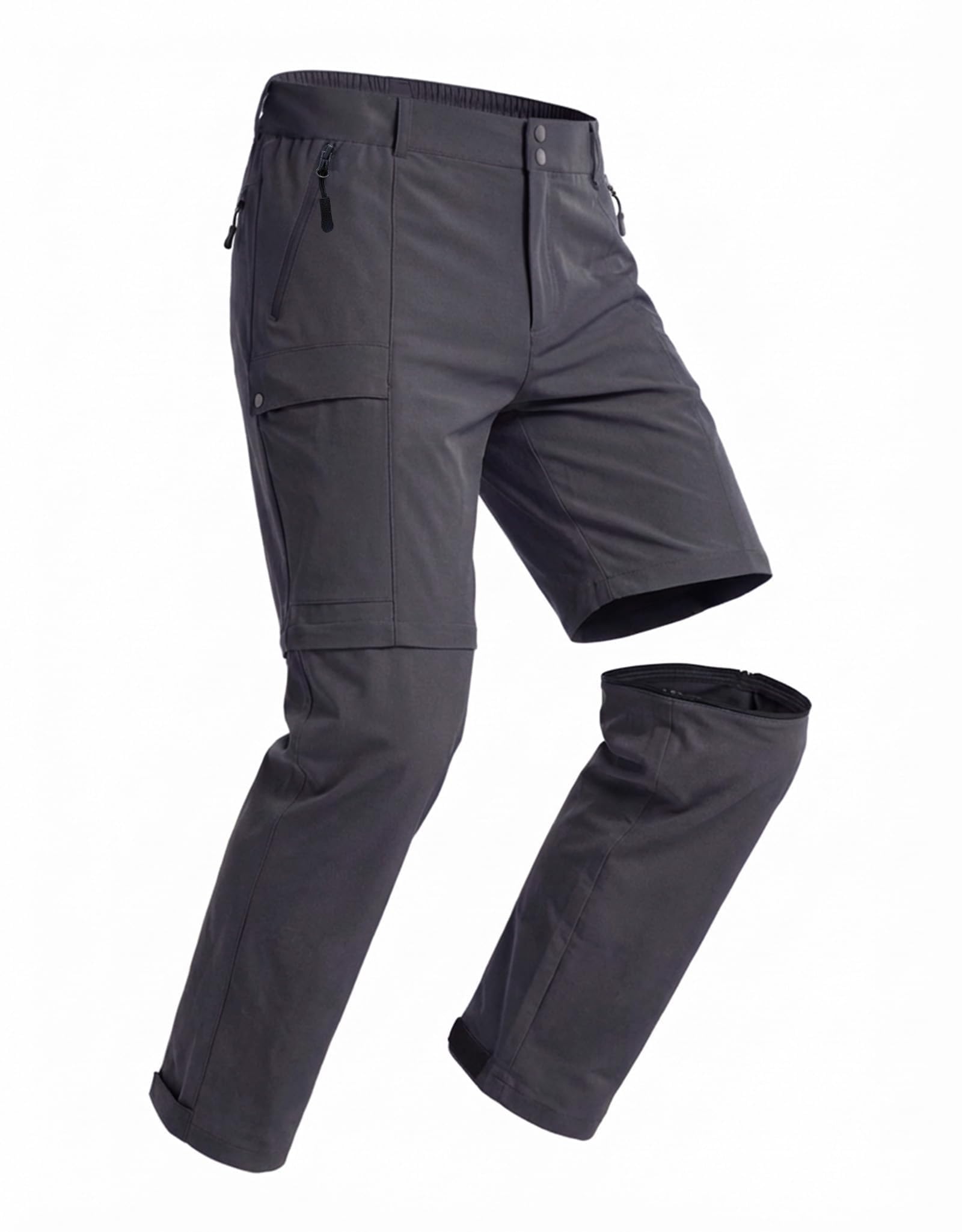 GymBrave Pantaloni da Trekking Uomo Zip-off, Leggeri e Traspiranti, Pantaloni Outdoor Cargo con Tasche Multiple, Estate, Escursionismo, Campeggio e Lavoro