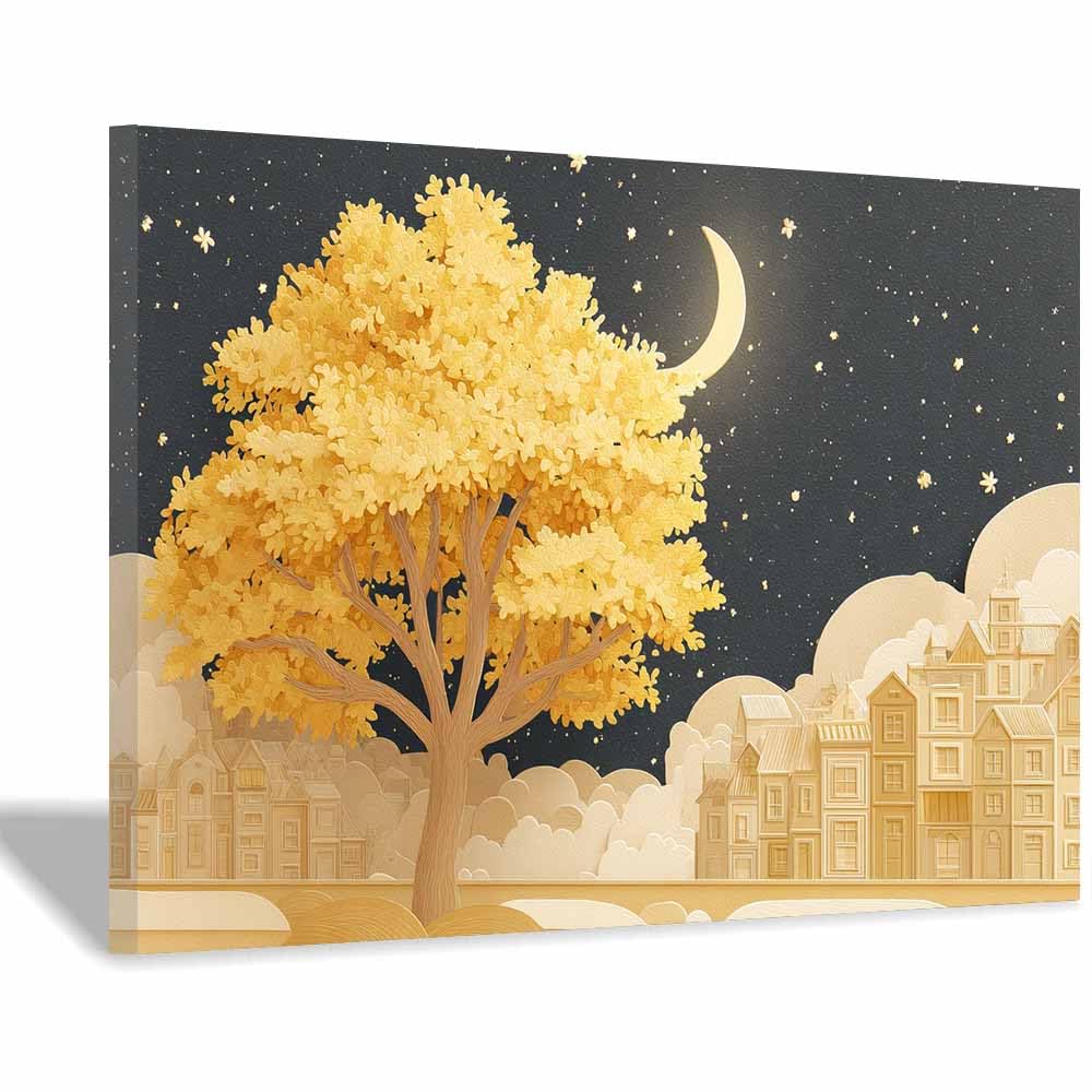PUQAAEO Leinwand Bild Baum des Lebens Bäume und Bücher Minimalismus Abstrakt Wanddeko Aesthetic,Groß Wanddeko Bild Wohnzimmer Schlafzimmer Kunstdrucke(Grün)-60x90cm Gerahmt