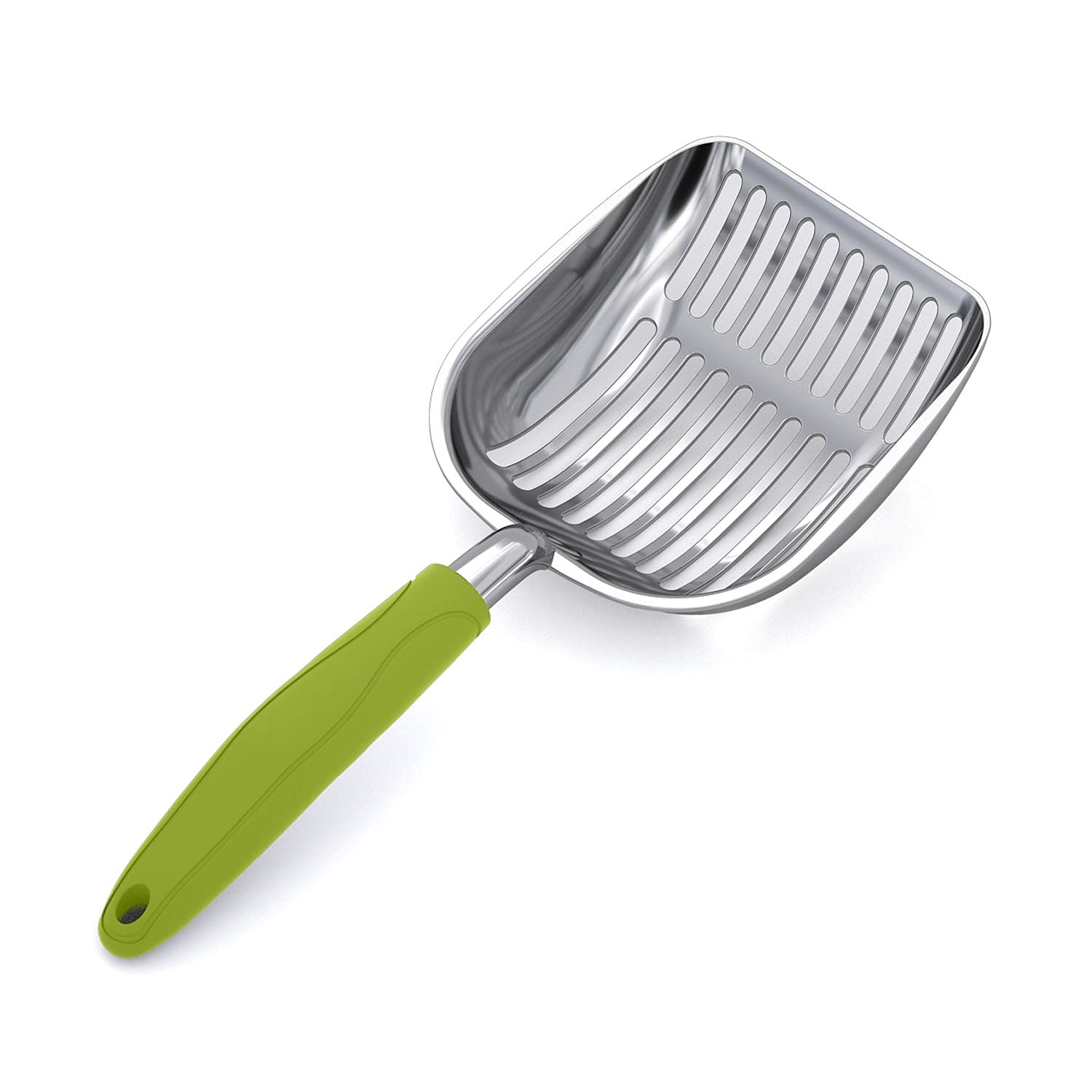 WePet Cat Litter Scoop, Aluminum Alloy Sifter, Kitty Metal Scooper, Deep Shovel, Long Handle, Poop Sifting, Kitten Pooper Lifter, Durable, Heavy Duty, for Litter Box