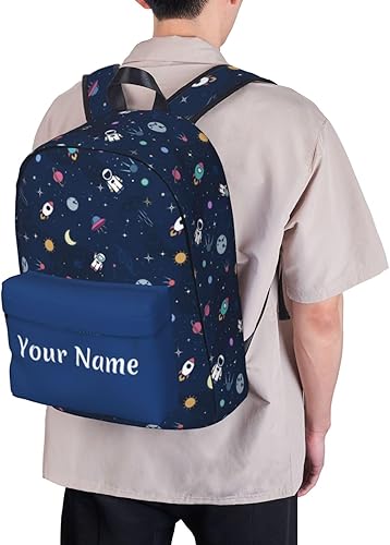 Miniatura 7 de Mochila personalizada para niñas y niños, mochilas personalizadas con nombre para niños, mochilas escolares personalizadas para picnic, Espacio -