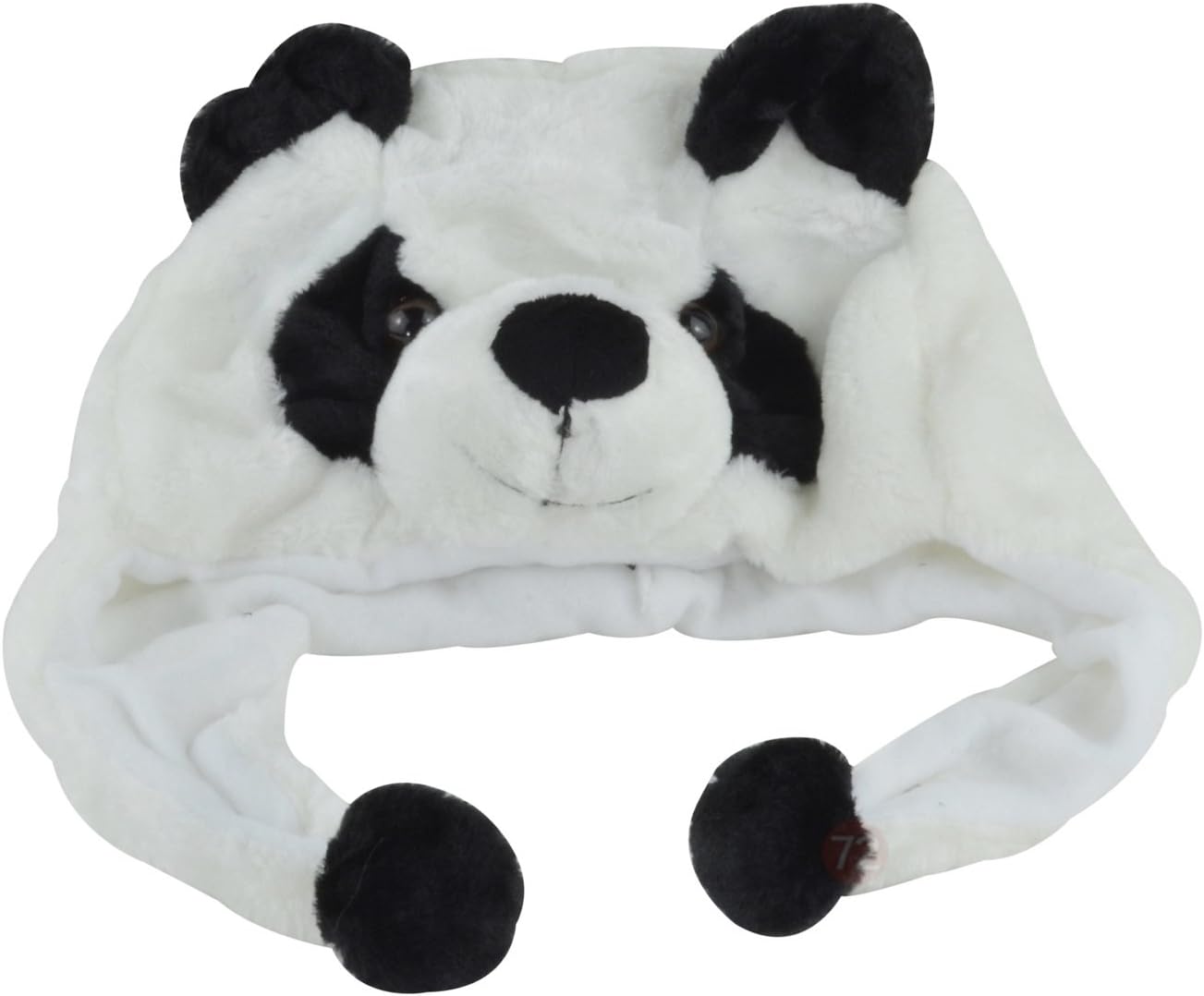 Panda Hat with Poms