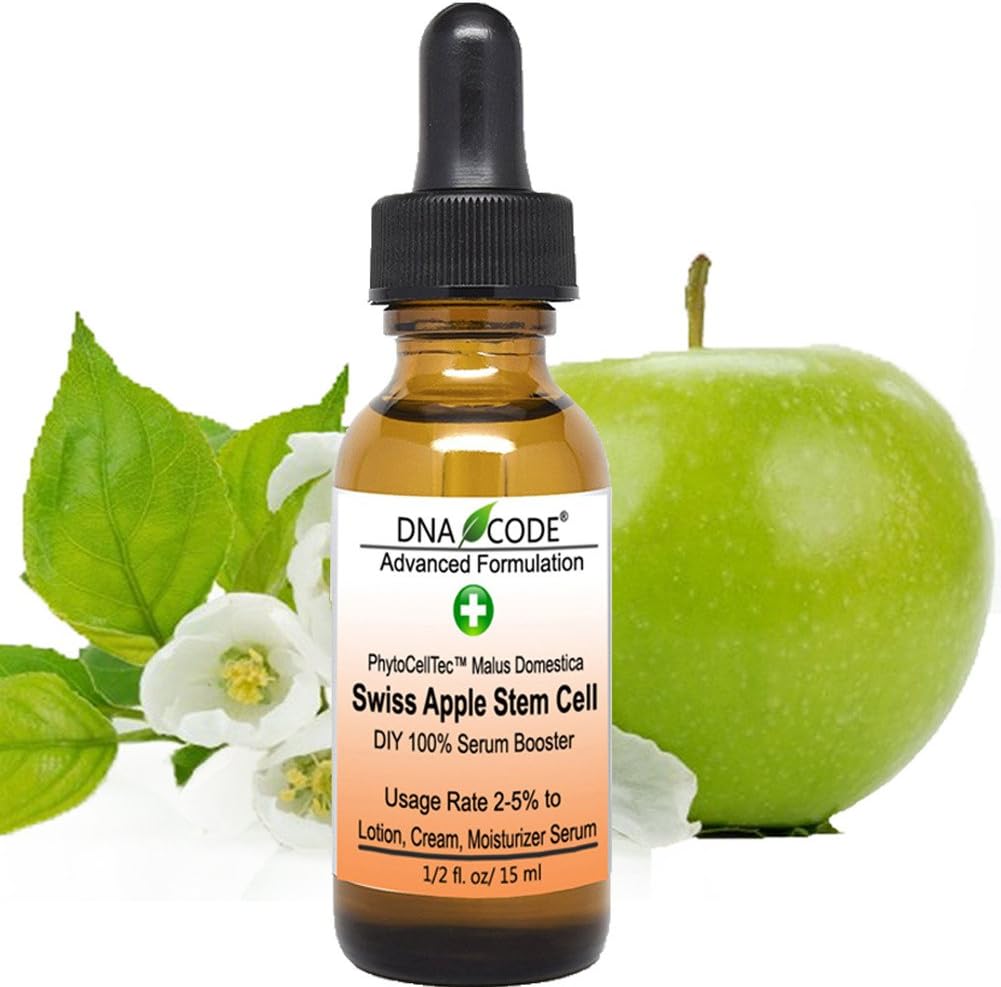Anti-Aging. DIY Swiss Apple Stem Cell 100% Serum Booster. Remove Wrinkles, Rebuild Collagen & Elastin