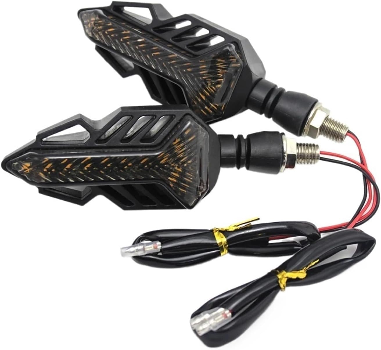 Generic Mini uniwersalne wskaźniki Sekwencyjne bursztynowe światła motocyklowe LED z funkcją migania, wodoodporne tylne światła motocyklowe, kierunkowskazy motocrossowe
