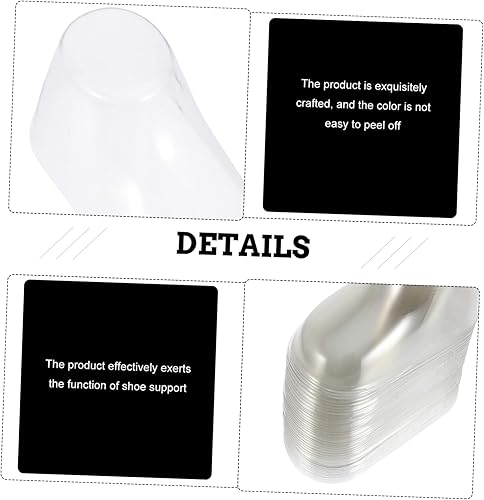 Miniatura 7 de Holibanna 40 piezas de zapatos transparentes para zapatos, zapatos para bebés pequeños, botines transparentes para zapatos, soporte transparente