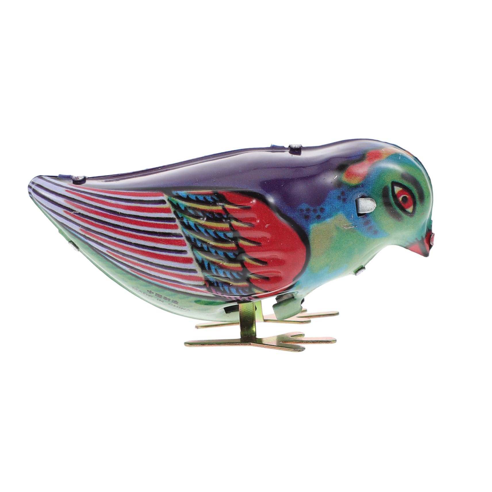 Vaguelly Vintage Wind Up Magpie Clockwork Tinplate Plaything Fun Party Favor for Birthdays Celebrations Engaging Retro Design for Endless Playtime