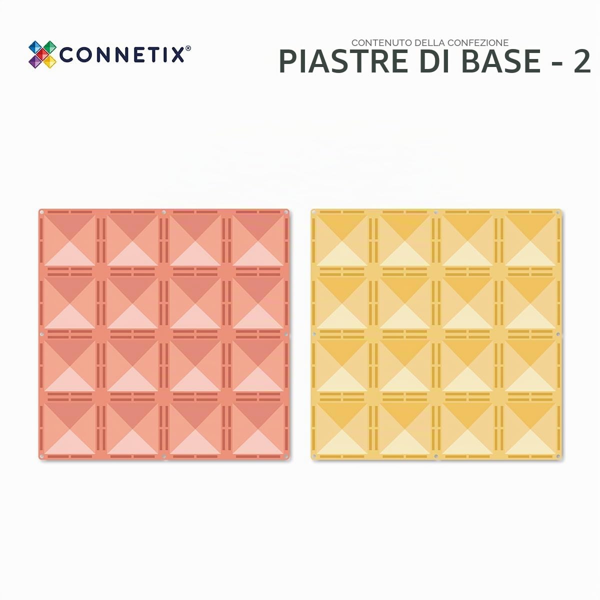 CONNETIX Piastrelle Magnetiche Pastello Pacchetto Piastra di Base, 2 Pezzi