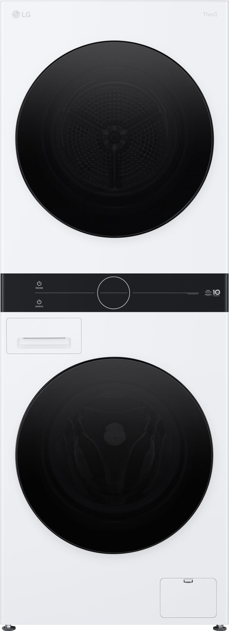 LG WT1210WWF WashTower, Waschmaschine (12 kg, EEK A-10%) und Trockner (10 kg, EEK C) mit One-Touch-Display, TurboWash 360°, AI DD, Dual Inverter Wärmepumpe, Weiß