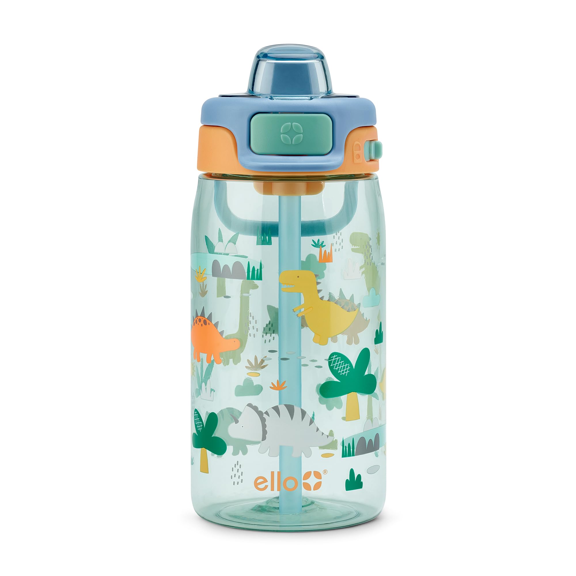 Ello Kids Pop Fill 16oz Tritan Plastic Water Bottle with Quick Fill Technology Leak Proof Locking Lid Sip