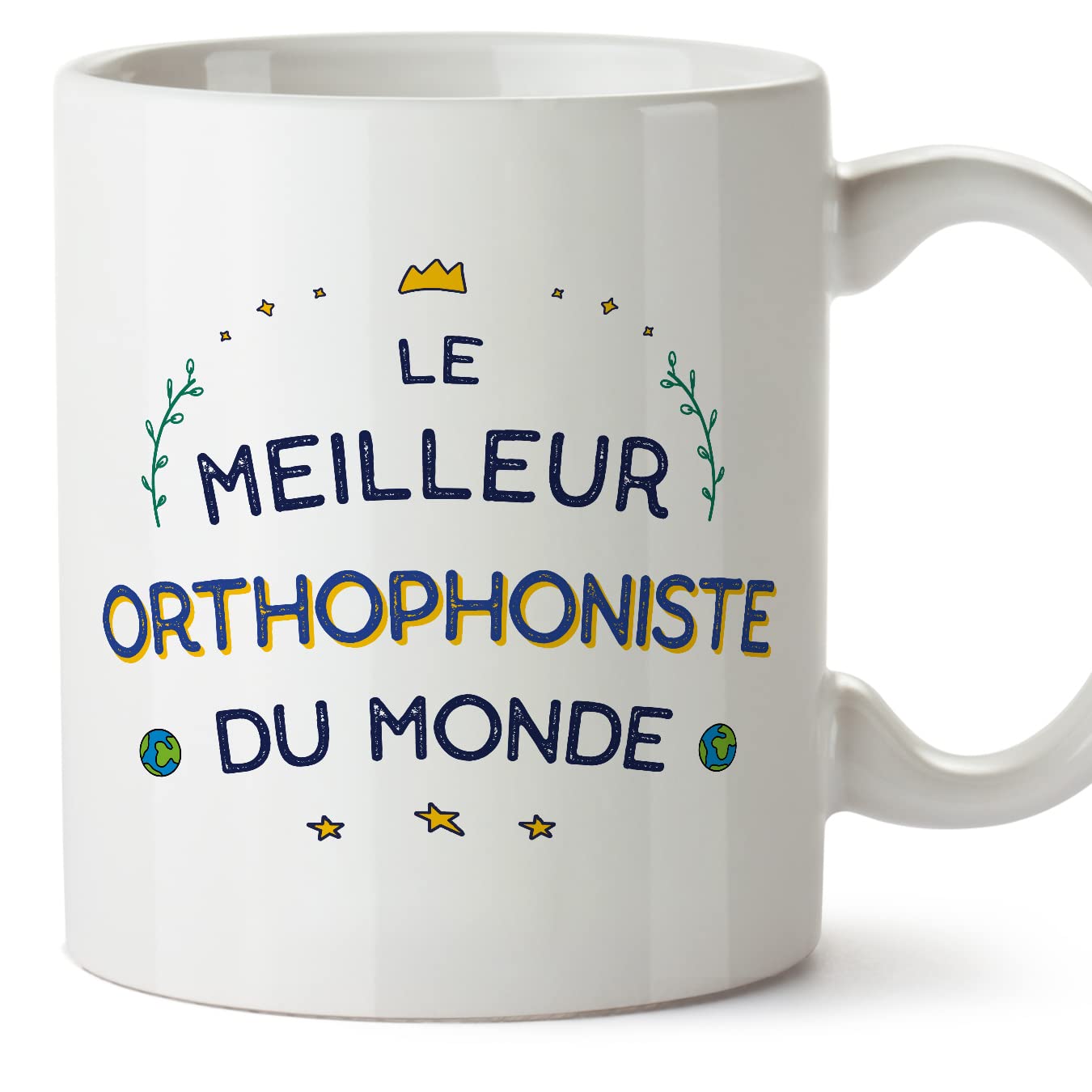 MUGFFINS Speech Therapist Man Mug - in French - Meilleur du Monde - Funny Gift for Colleagues - Ceramic 11oz Mug