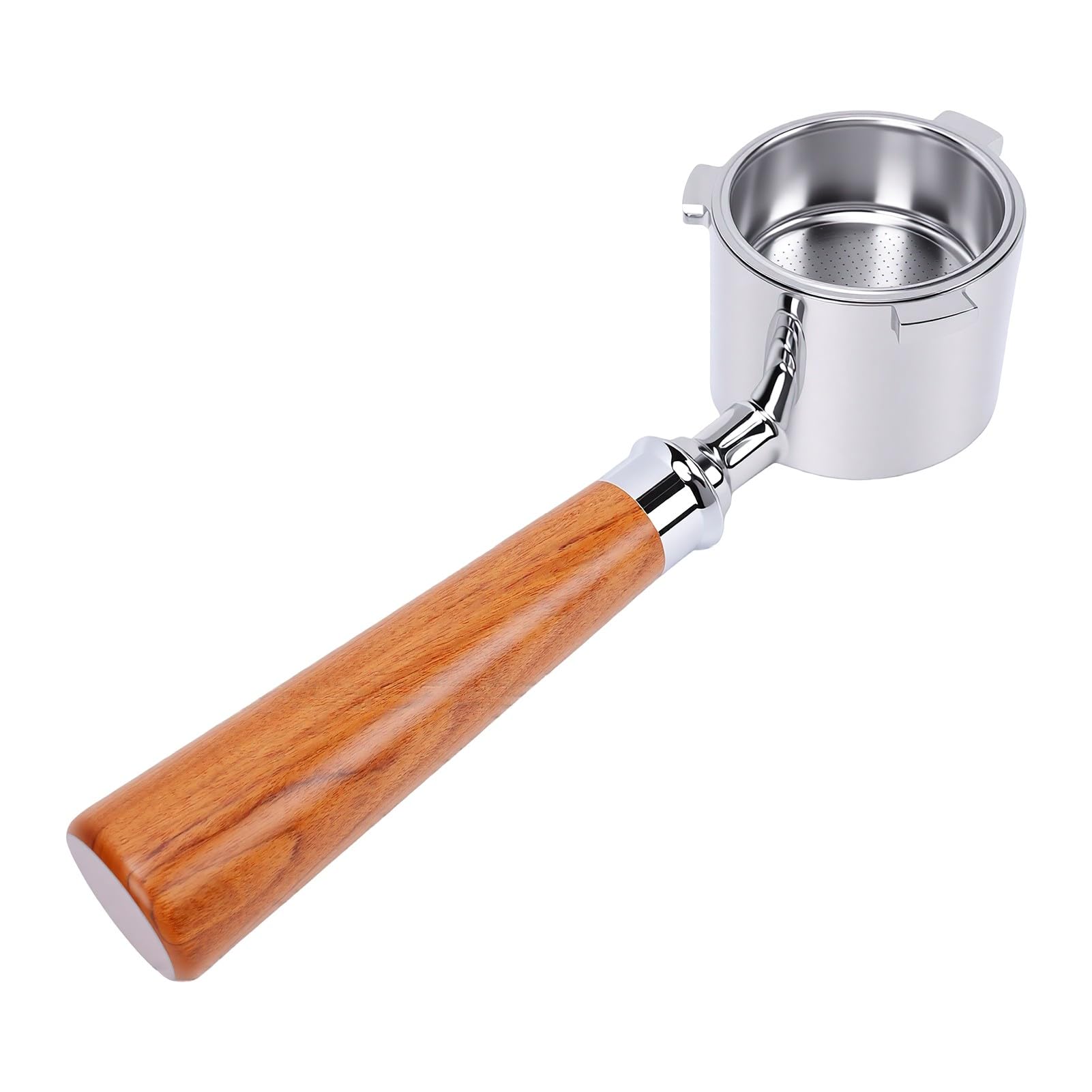 SUNGOOYUE Portafiltro Bottomless 51mm 3 Orecchie Manico in Legno di Rosa