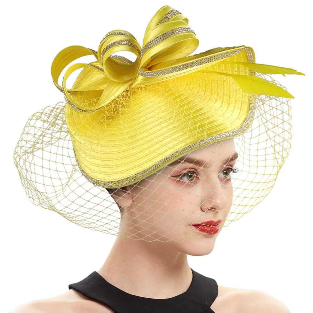 FRCOLOR Cappello Fascinator da Tea Party Donna Hemp Yarn Design Elegante e Superficie Liscia per Feste e Cerimonie