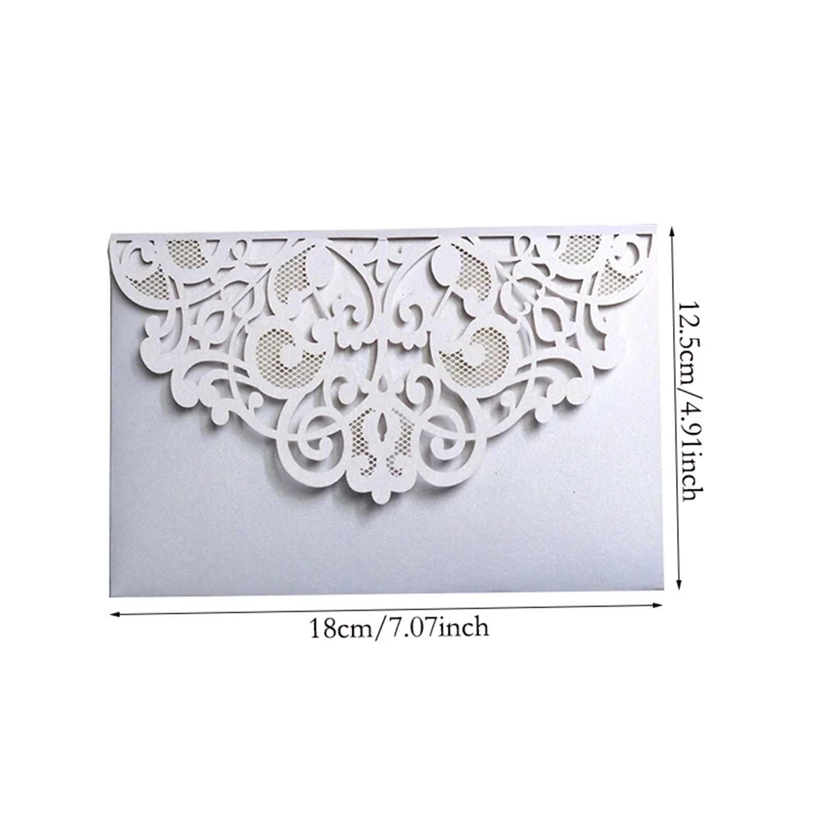 Tarjeta de boda personalizada, Wedding Invitation Cards Multicolor 50 pcs For Weddings Birthdays Parties(Red)