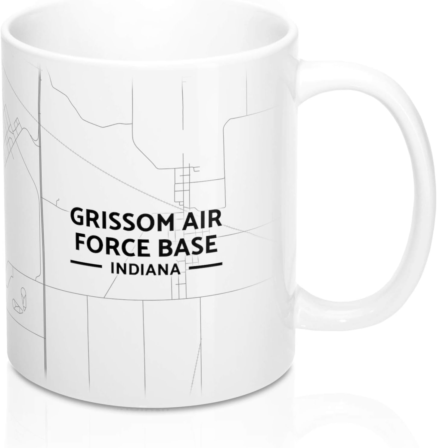 Grissom Air Force Base, Indiana IN Map Mug (11 oz) Home