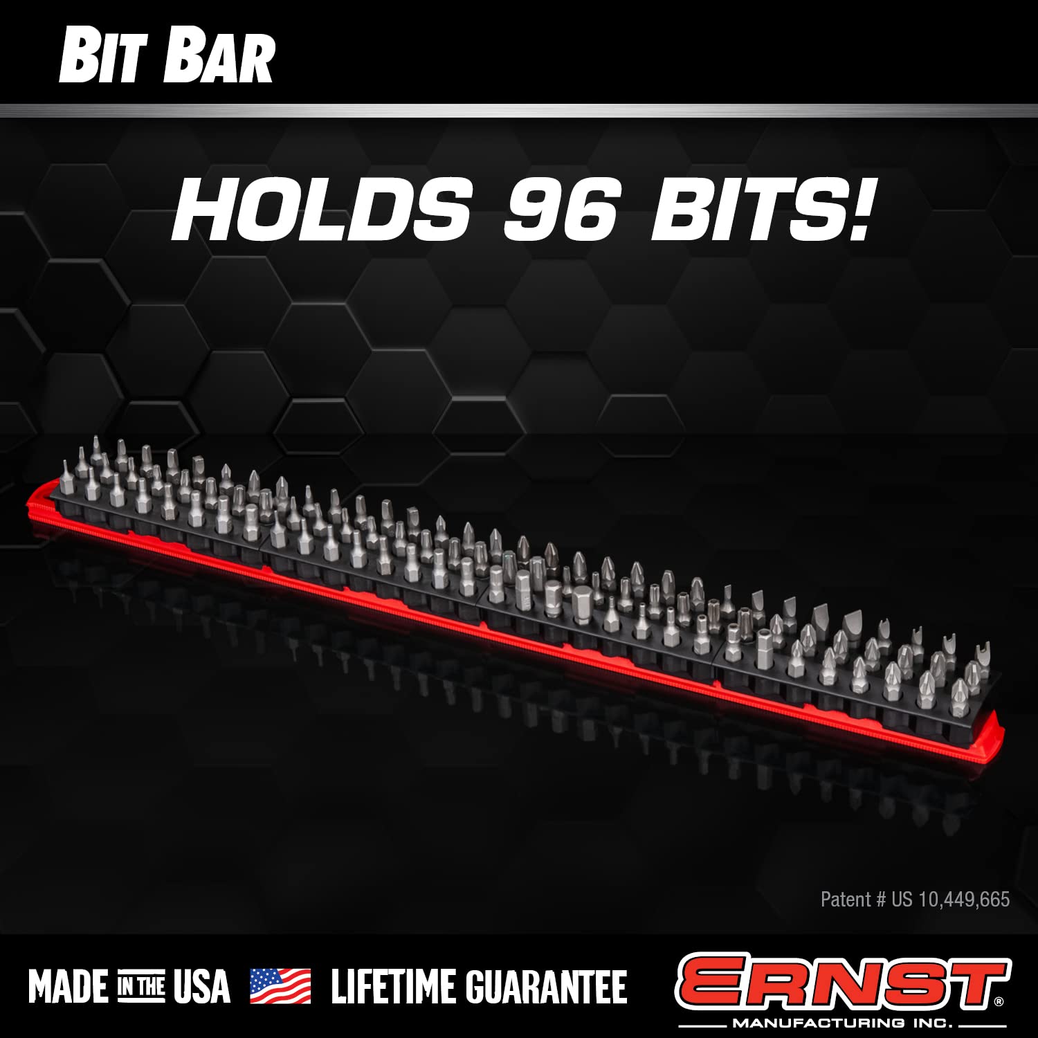 Amazon.co.jp: Ernst Manufacturing 96ツールマグネットビットバー、1