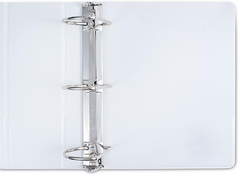 3 Ring Binder, Heavy Duty D Ring Binders, 4 Inch Binder, Extra Large Wide Clear View Binder, for 8.5 x 11 Inch Letter Sized Sheets - Presentation Folder for Pages, Documents (2 Pack, White)