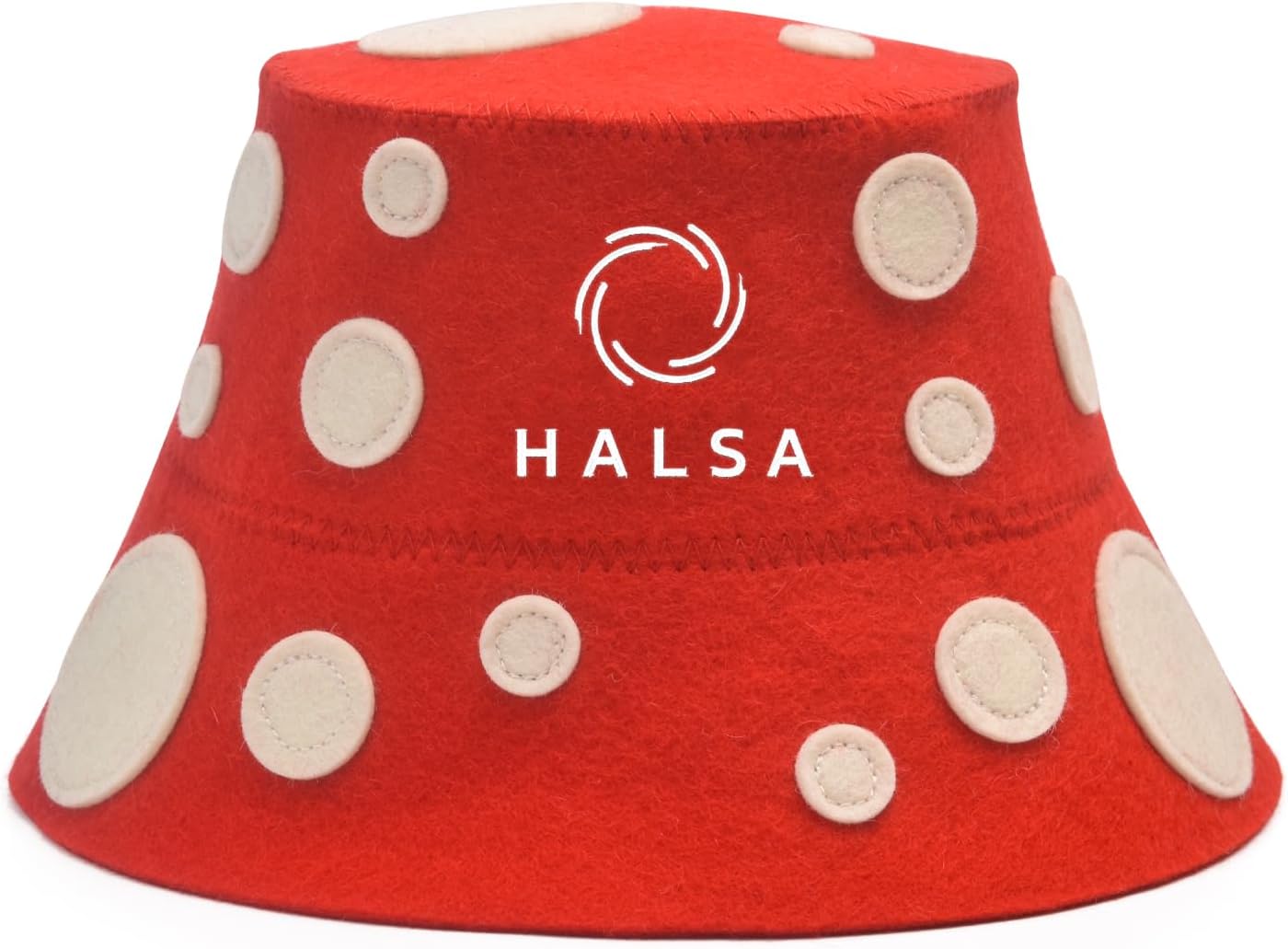 Halsa Sauna Hat, Natural Wool Cap for Men & Women, Mushroom - Eco-Friendly, Insulating, Handmade, Breathable Spa & Banya Headgear, One Size, Stay in Sauna Longer