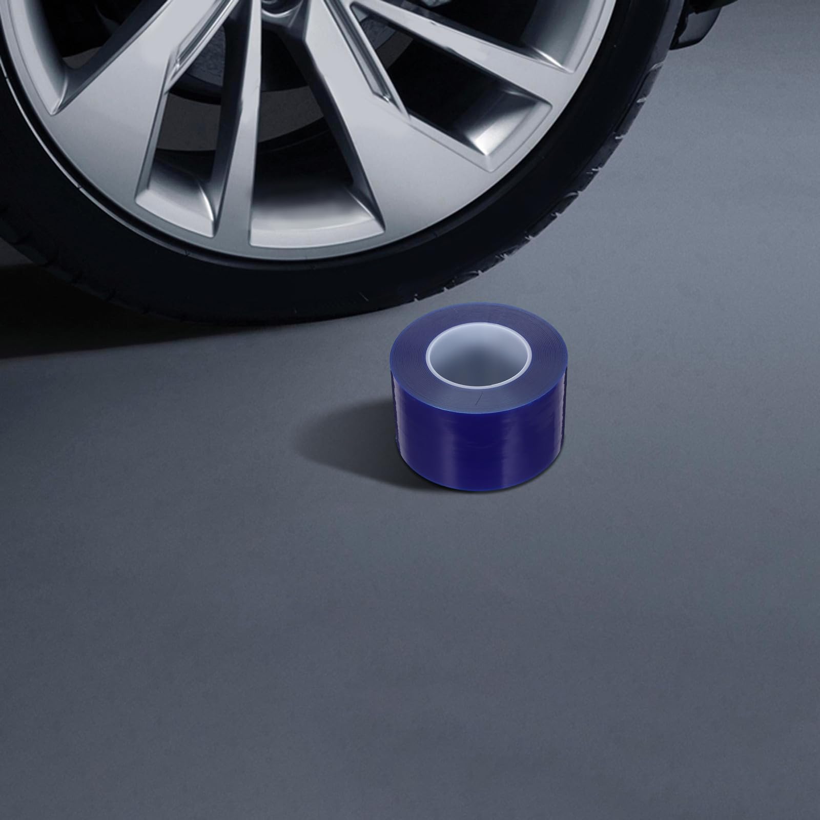 UPKOCH Nastro protettivo per auto: striscia di installazione per cerchi da 8 cm x 200 m - nastro protettivo antigraffio per cerchi - rotolo di pellicola protettiva in PE per riparazioni di pneumatici