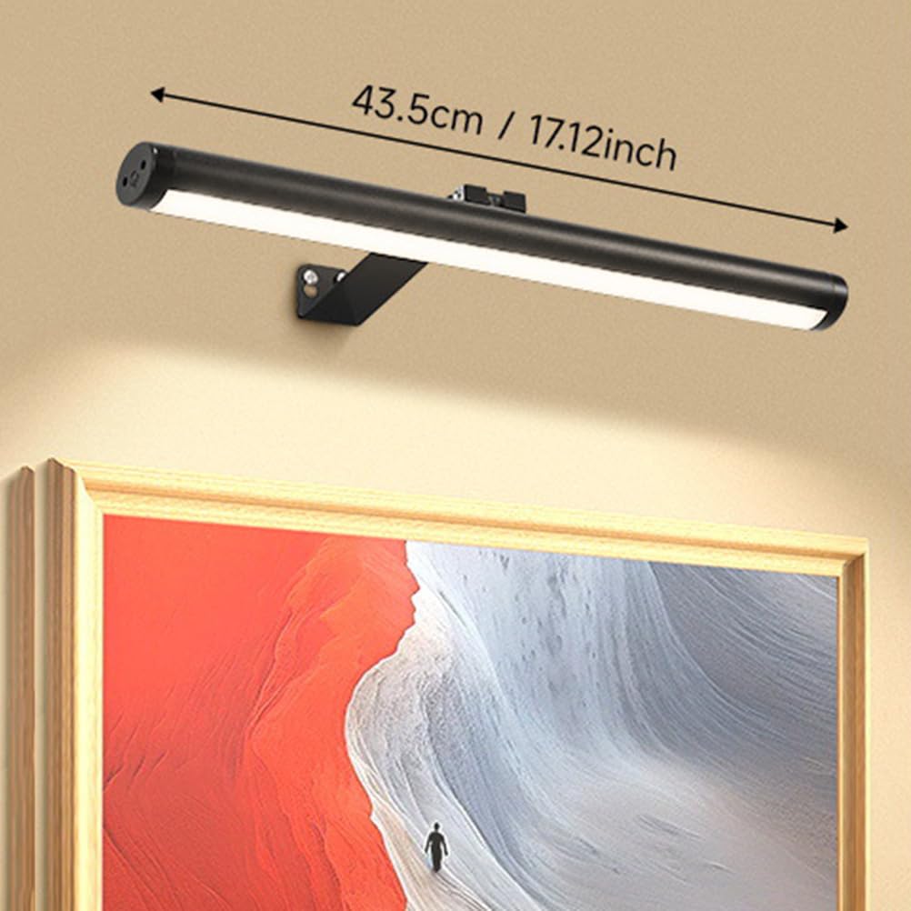 AoLa Lampada da specchio ricaricabile a LED con telecomando e touch Dimmerabile Luce da bagno per interni ruotabile con funzione timer Lampada da parete lunga Lampada da parete ricaricabile USB