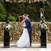 Vista 52 de Acrylic Display Riser Box Clear Plexiglass 12" x 12” x 19” No Lid Hollow Pedestal 5 Sided Display Trinkets Flowers Dust Cover Bin Collectible Items