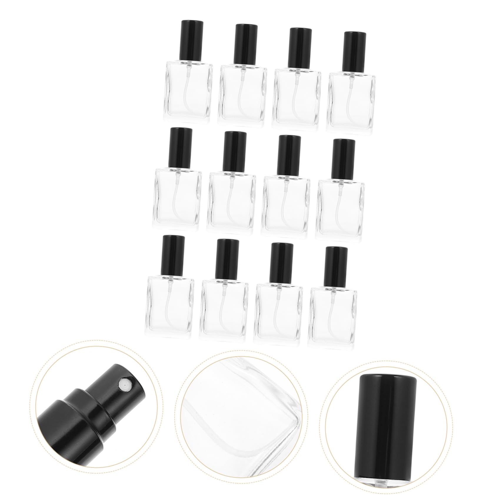 Beaupretty Flacons Pulvérisateurs en Verre 15ml, Lot de 12, pour Parfum