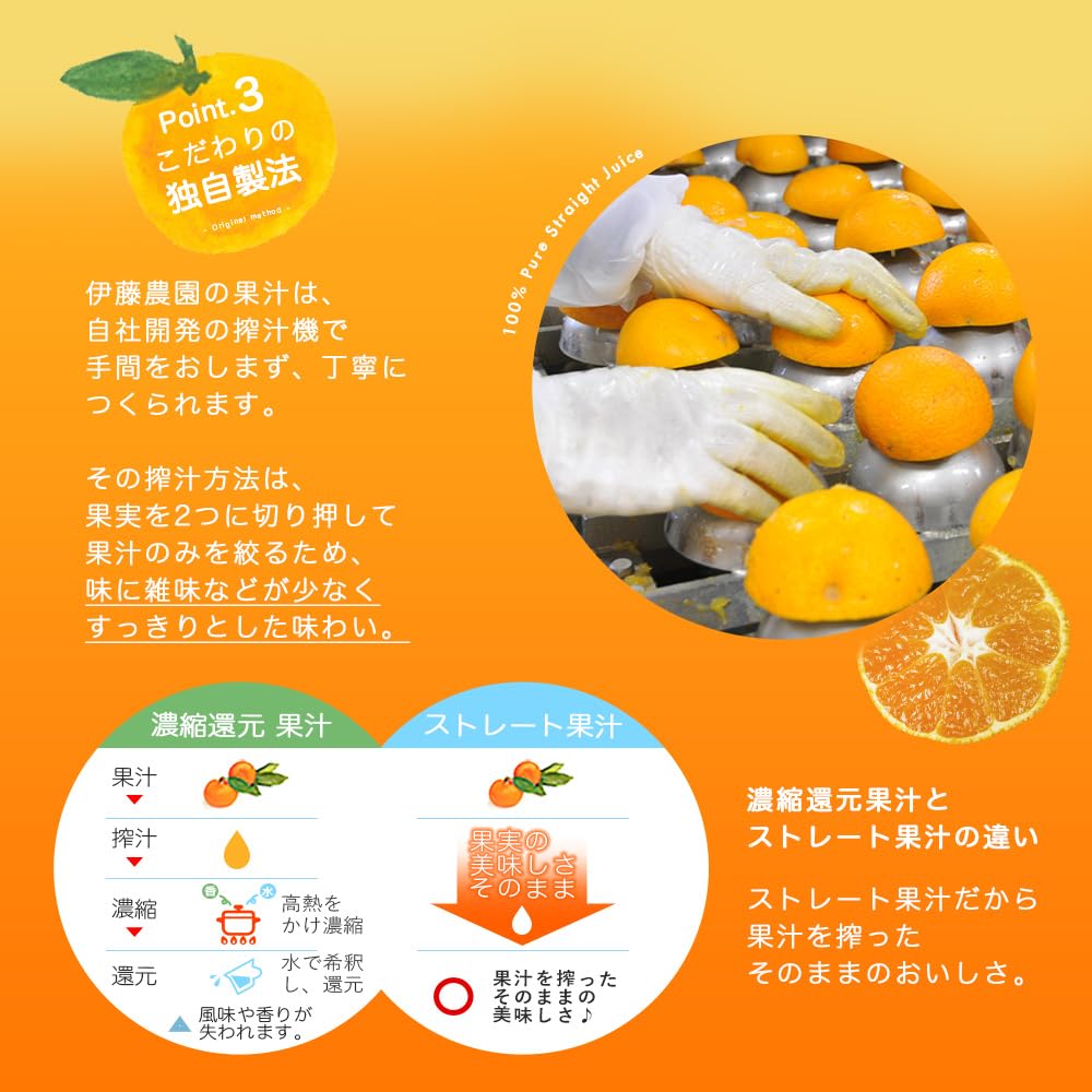 Amazon.co.jp: 伊藤農園 みかんジュース オレンジジュース 100% 無添加