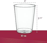 Vista 5 de PLASTICPRO Vasos de plástico desechables (transparente, 50)