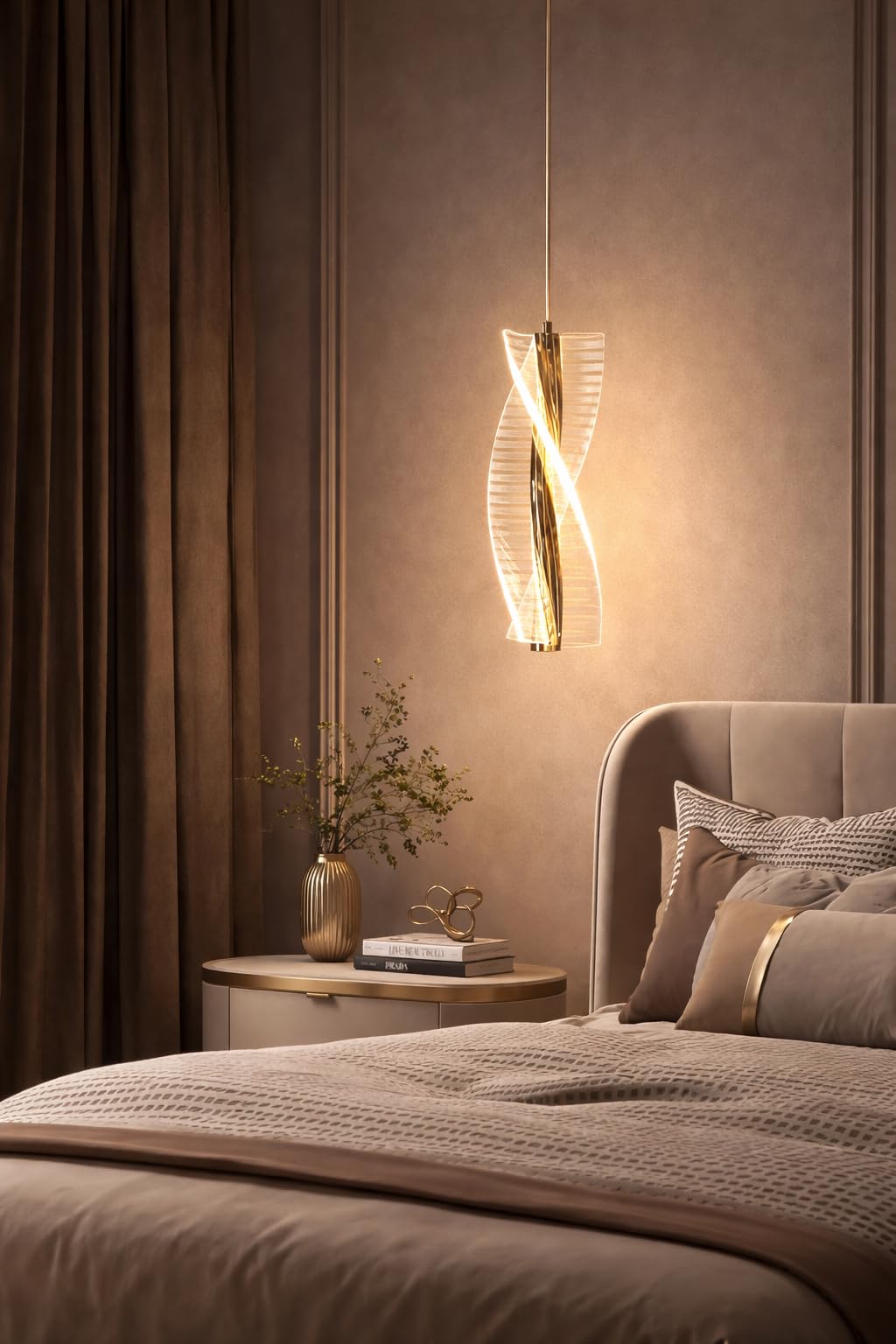 FILLISKA Colour Changing Pendant Light - FrenchGold -26
