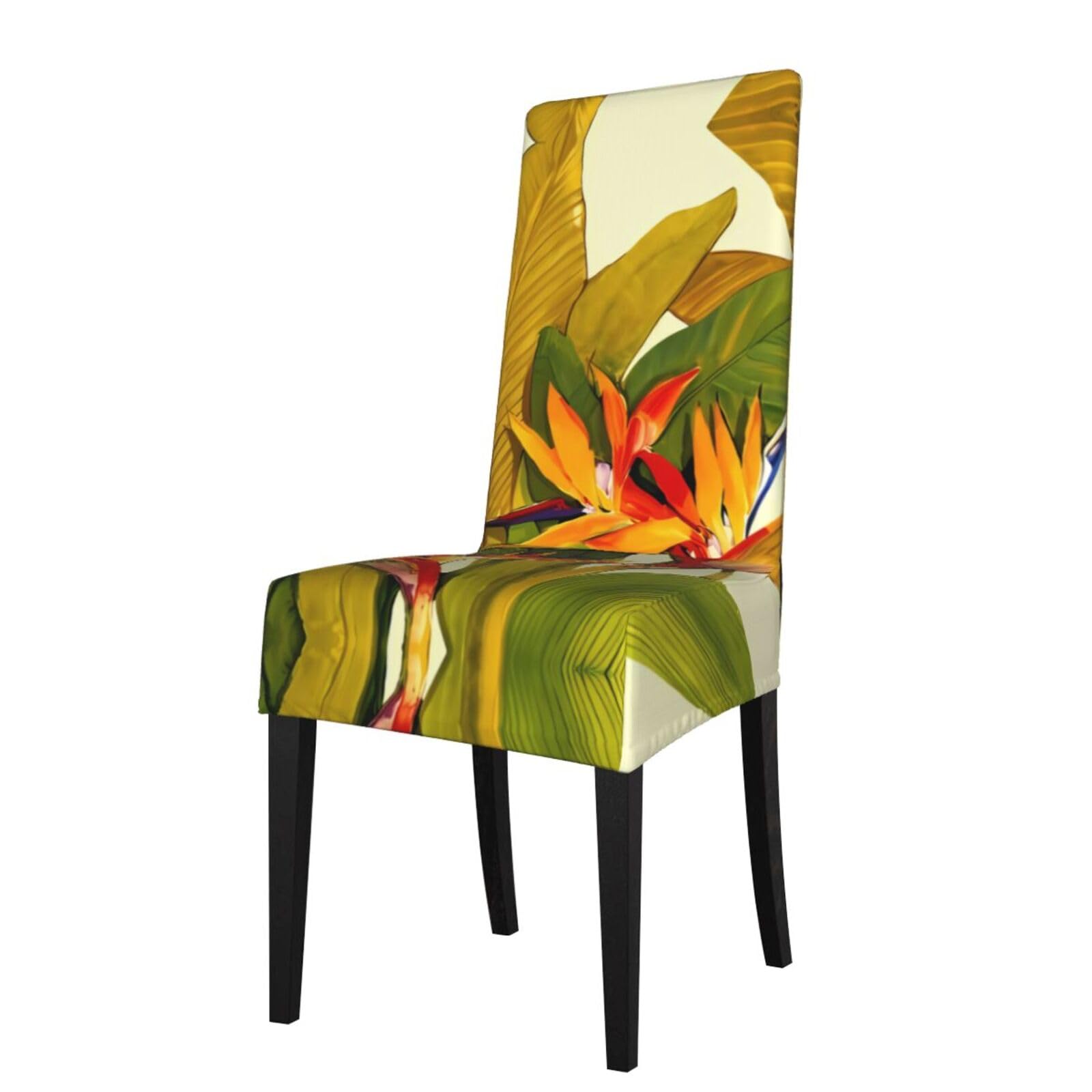 YYHWHJDE Tropical flower Prints Protection Cover for Dining Chair – Stretch Slipcovers for a Fresh, Refreshed Dining Room Look!