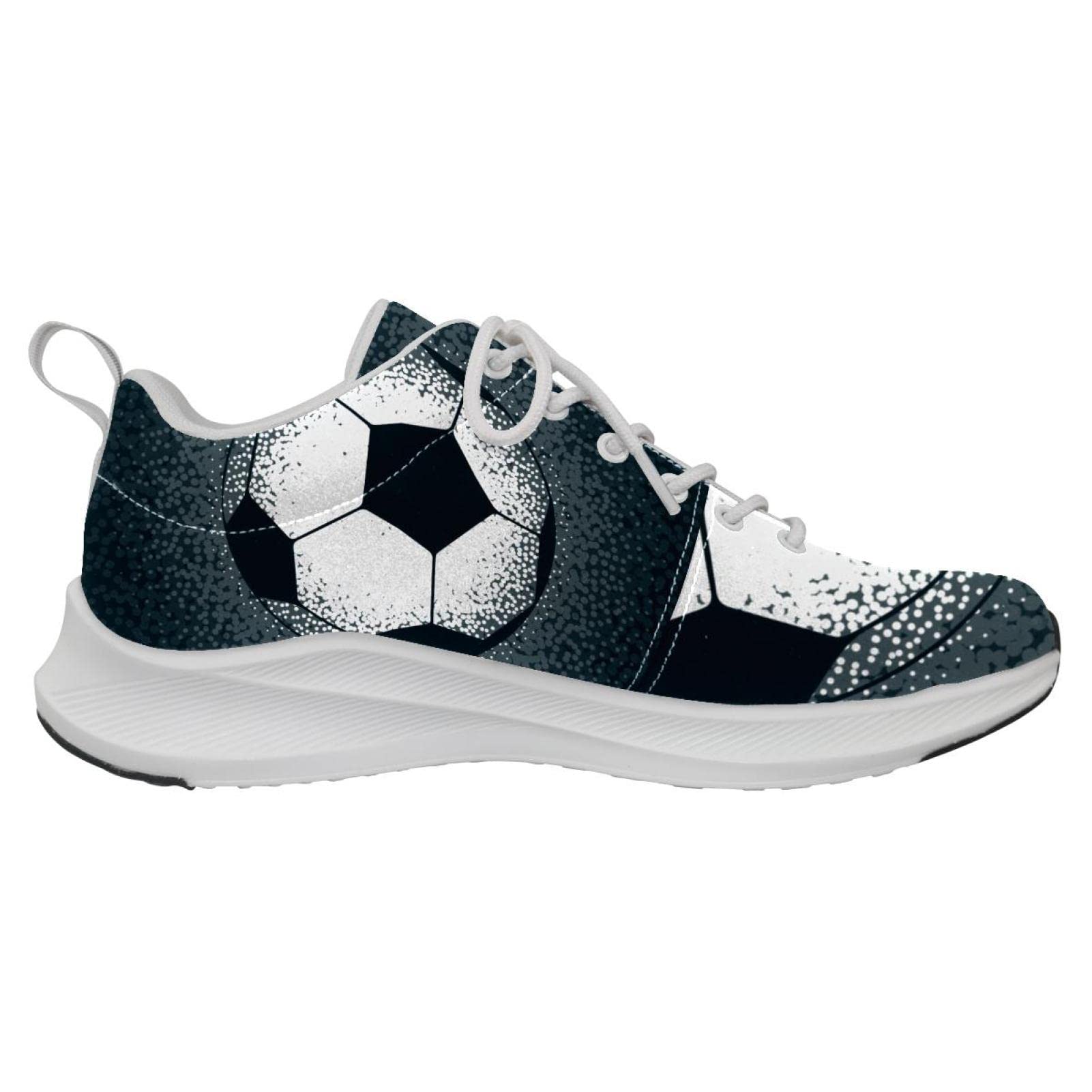 Spersonalizowane trampki lekkie buty do chodzenia do biegania sportowe trampki na co dzień piłka nożna retro piłka nożna, Wielokolorowy, 34.5 EU