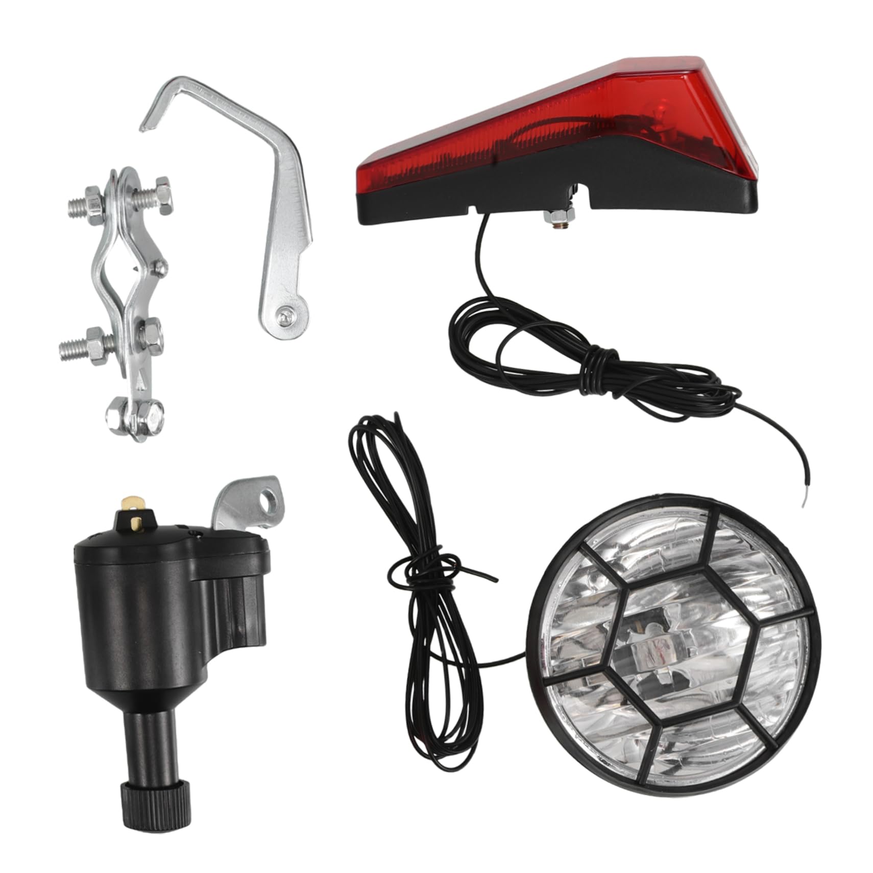 Totority Set Bikes Light Set for Mountain and Dirt Bikes Versatile Friction Powered Front and Rear Lights with Turn Signals Rechargeable LED Lighting for Enhanced Visibility and Safety