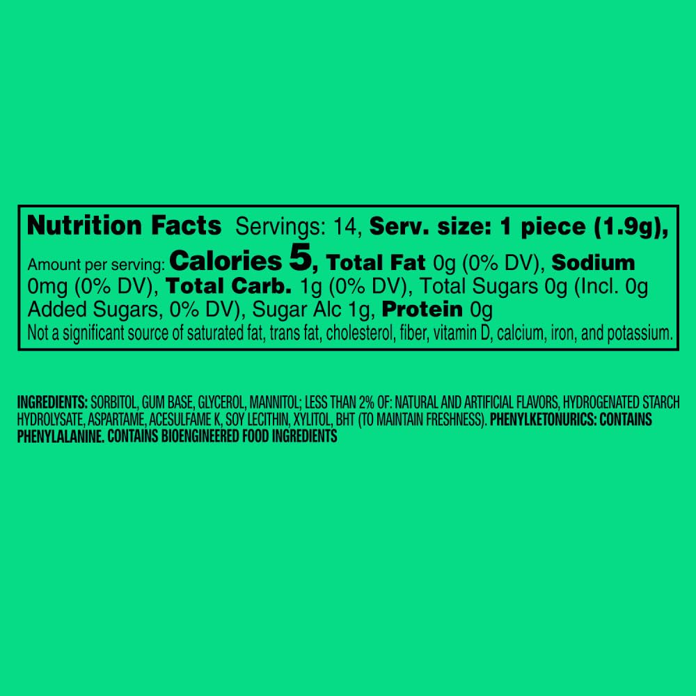 ORBIT Spearmint Sugar Free Chewing Gum, 30-Piece Pack of 6