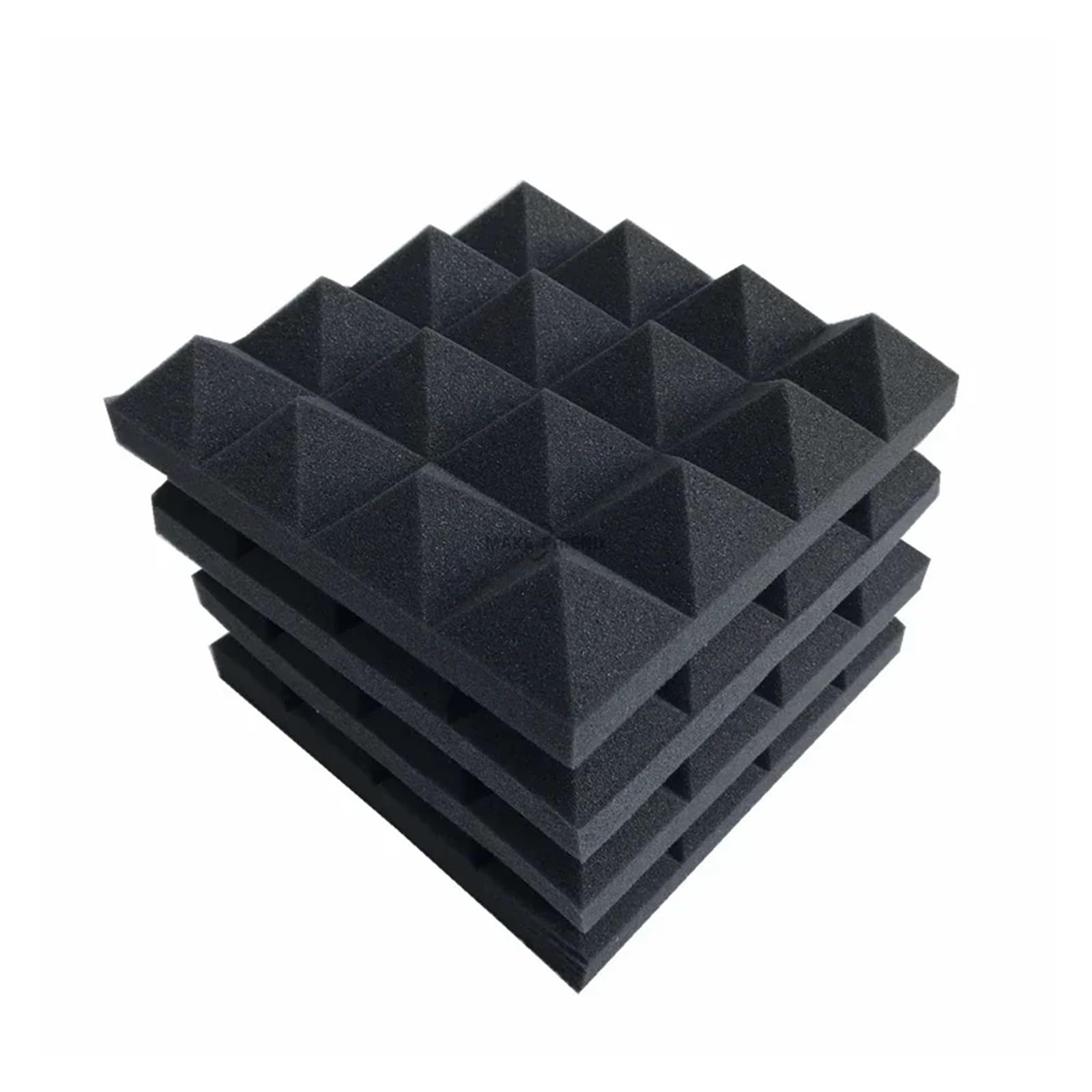 Pannelli in Schiuma Acustica 24 pannelli in schiuma fonoassorbente e fonoisolante, 25x25x5 cm, for studio di registrazione, neri rossi(12Black12Grey)