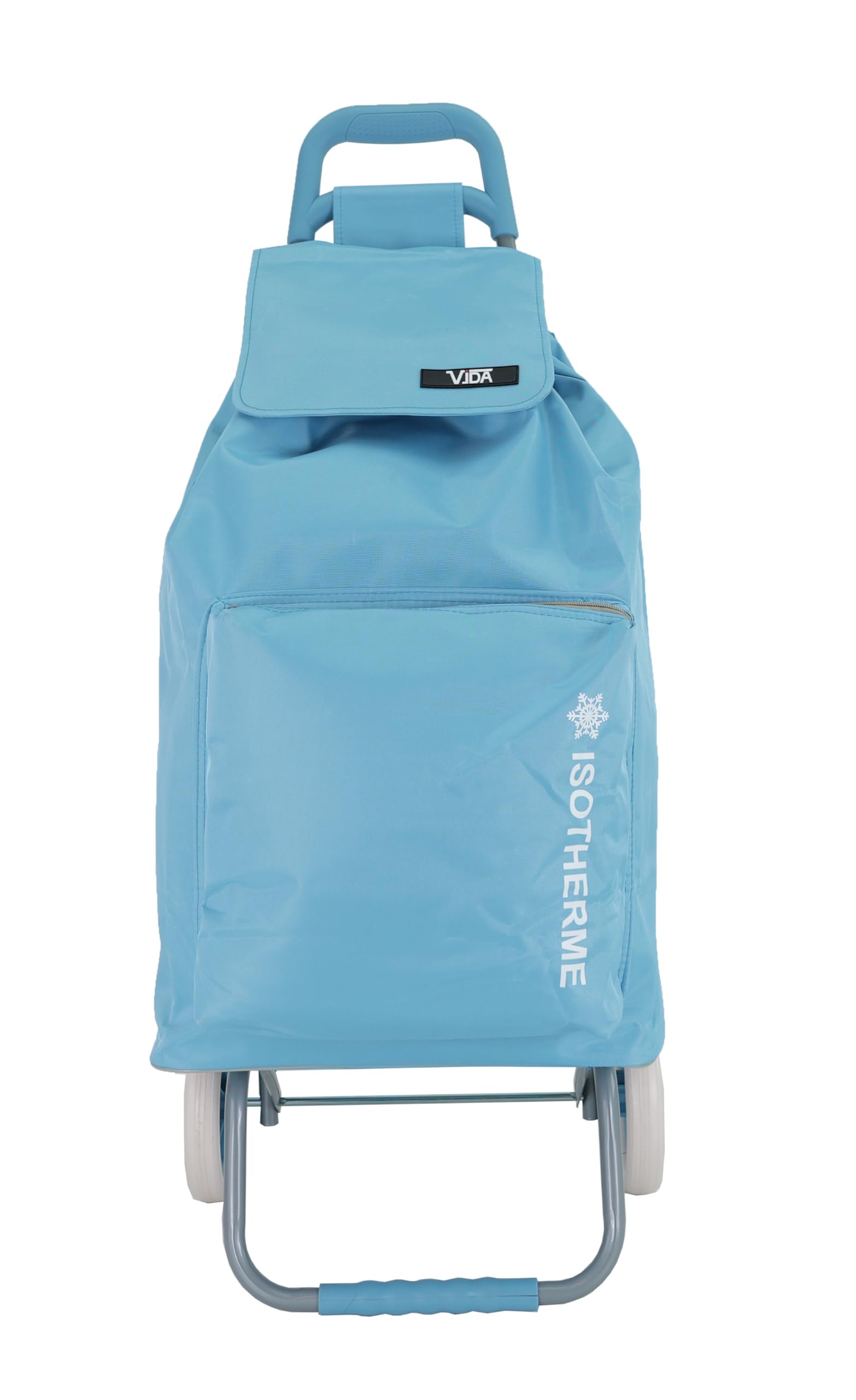 Chariot de Courses Vida CV605 2 Roues Poche ISOTERME Leger Pratique Solide Pas Cher qualitatif Grosse contenance (Bleu Claire (Ciel))