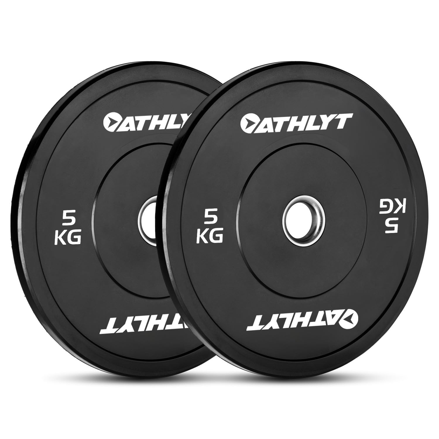 Athlyt Black Bumper Plates - 5kg x 2