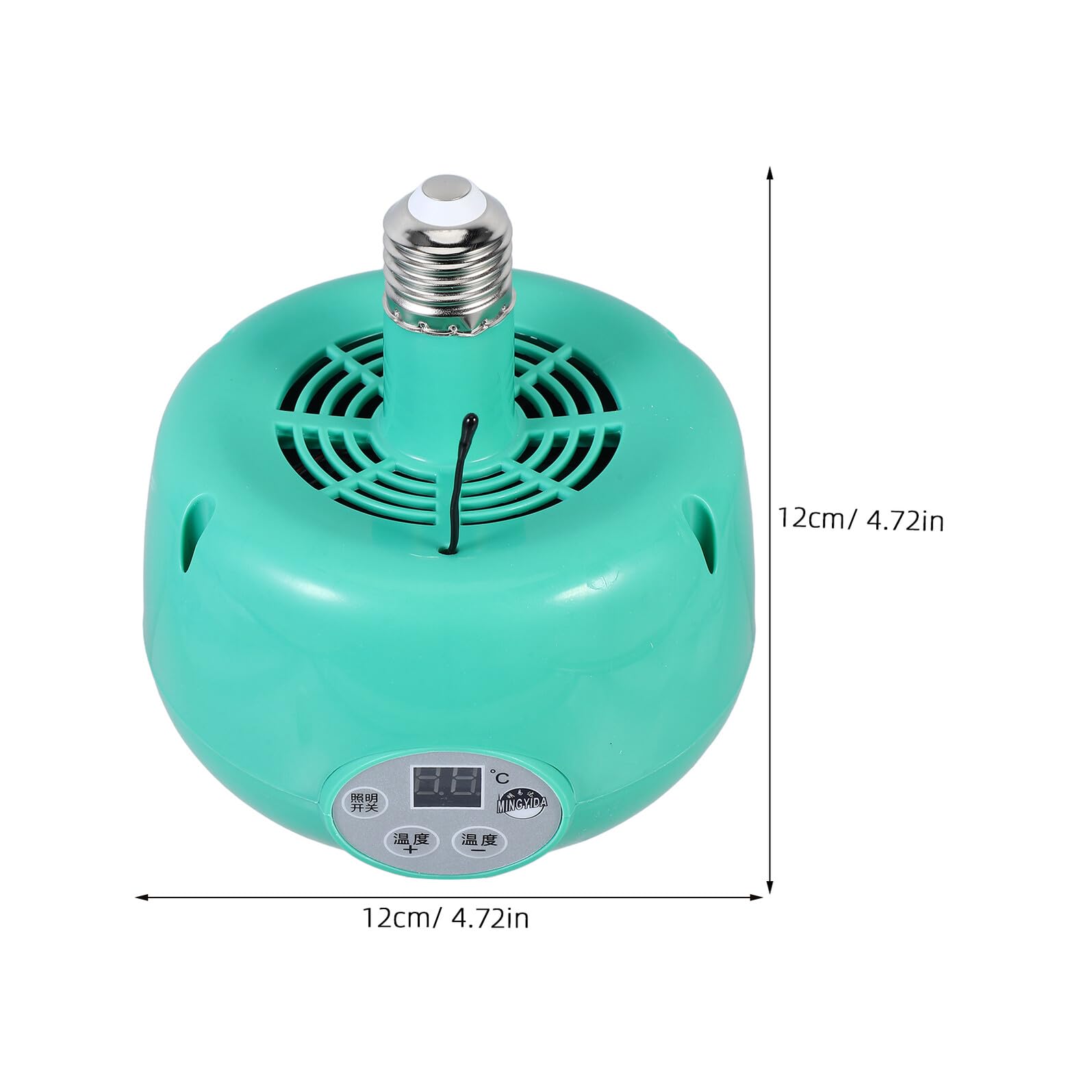 DOITOOL Lampada Termica per Allevamento Temperatura Regolabile, Verde | Emettitore in Plastica e Metallo, senza Luce Emessa, per Uccelli e Criceti, 1 Pezzo