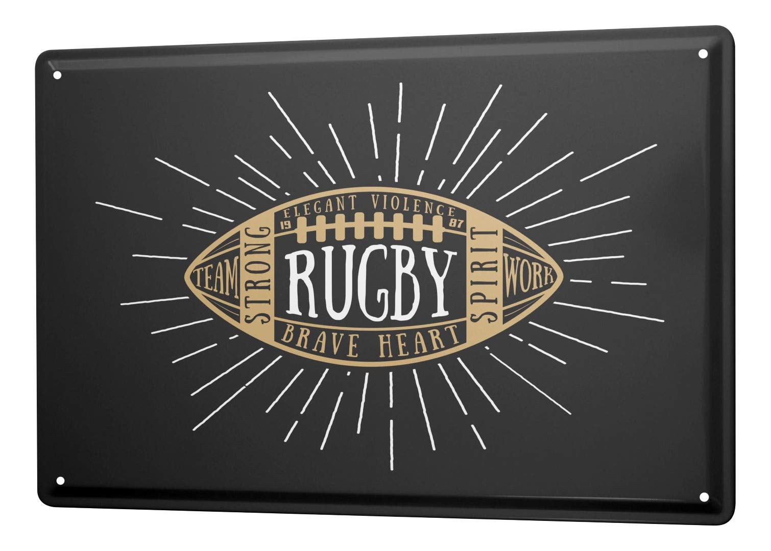 Tin Sign Metal Plate Poster Plaque Retro Rugby