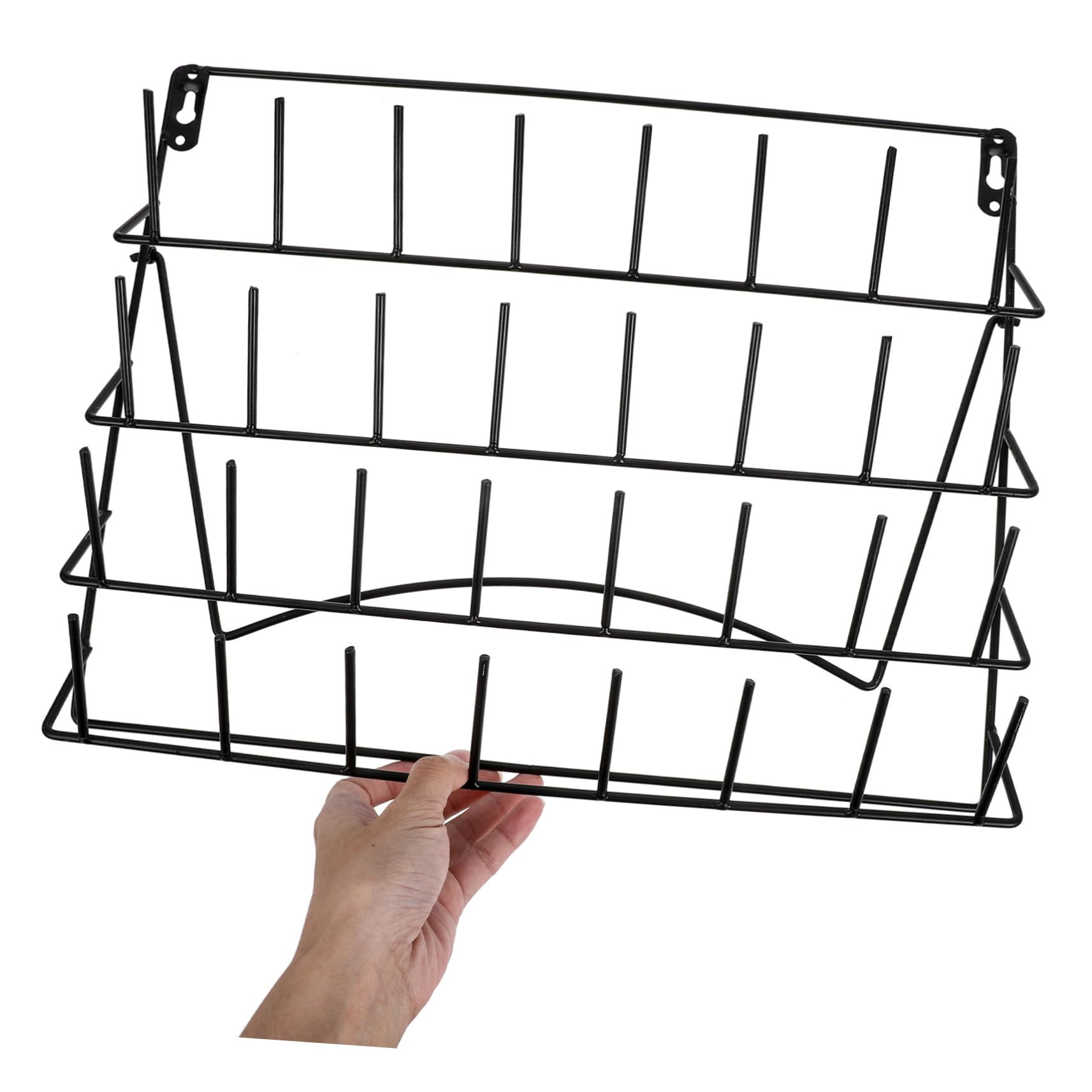Alipis Estante de Hierro Negro para Pared Cristalería de Laboratorio