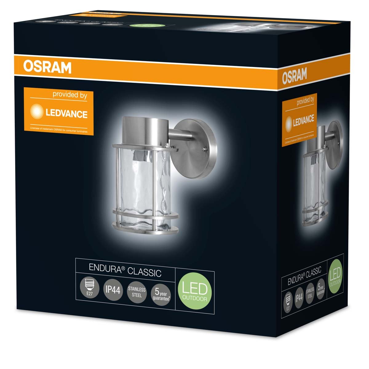 OSRAM LED zewnętrzna lampa ścienna, stal, słupek 240 V