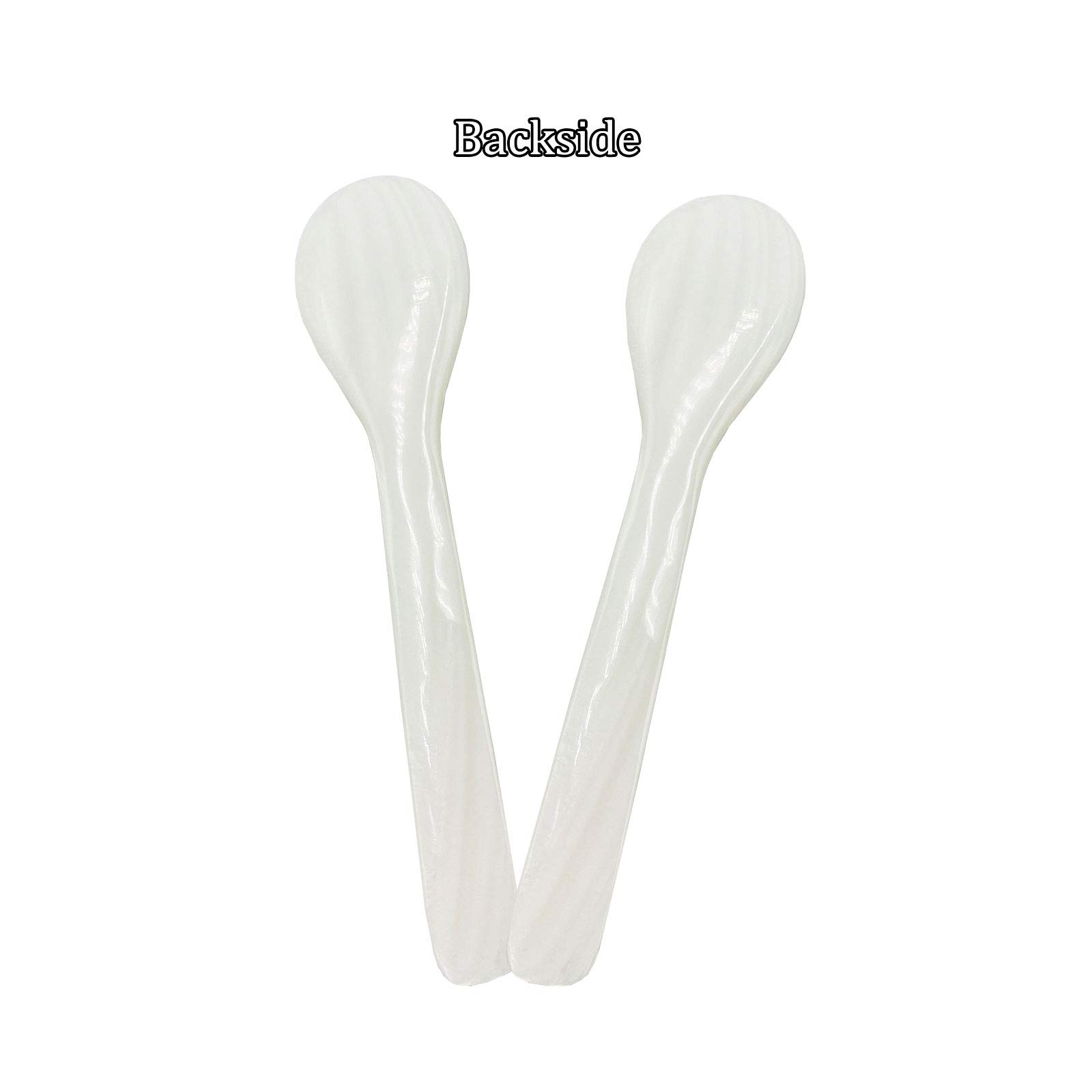 Set 5 Cucchiai Da Caviale In Madreperla - Manico Rotondo, Per Uova, Dessert, Gelato - Foto 5