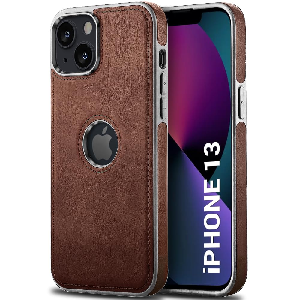 TheGiftKart Genuine Leather Finish Back Cover Case for iPhone 13 | Shockproof Design | Raised Edges for Camera & Screen Protection | Stunning Minimalist Design Case Cover (MagSafe Compatible, Green) — Amazon image 17