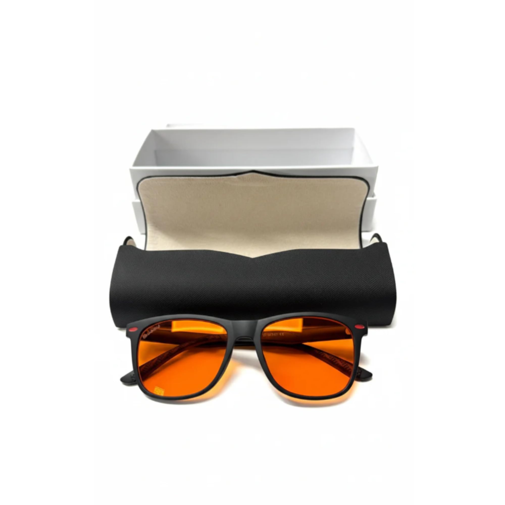 Puremind Gafas Bloqueo Luz Azul – Clip Gafas Naranjas Filtro para Protección Luz Azul Antifatiga - Blue Light Blocking para Pantallas Ordenador Gaming - Blockers Antii