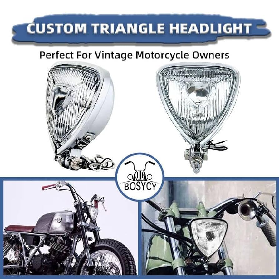 Amazon.com: BOSYCY Vintage Motorcycle Headlight Upgraded LED