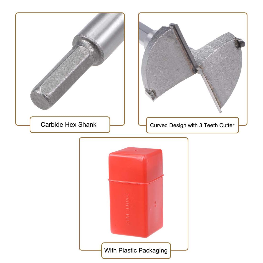 MACHSWON Forstner Drill Bits Tungsten Carbide Wood Hole Saw Opener Drill Bit 50mm Woodworking Drilling Boring Bit Cutter - Image 3