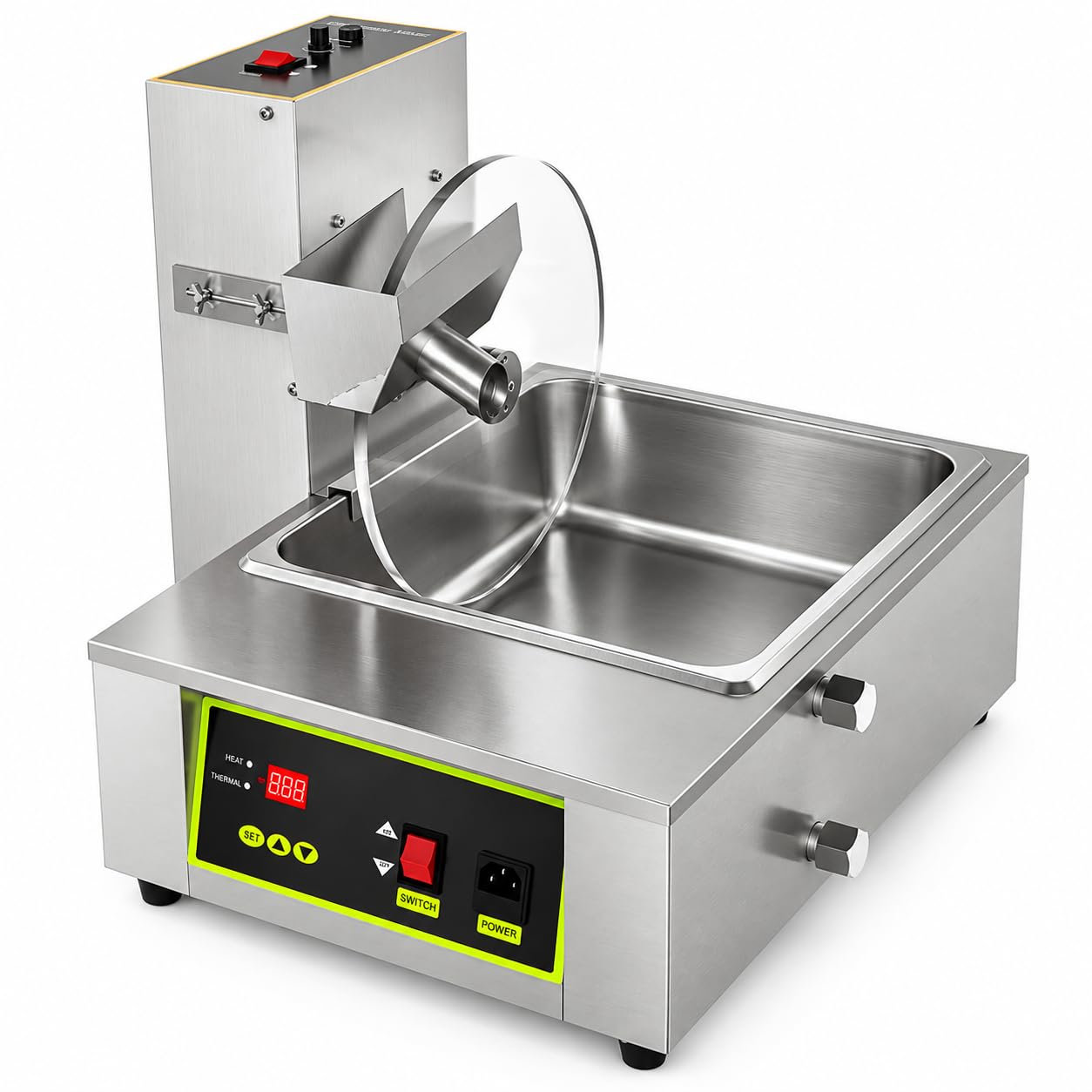 Machine de trempe de chocolat commerciale 8kg/12kg 0-95°C en acier