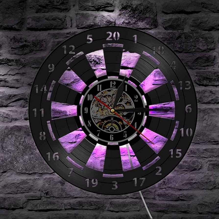 Amazon.co.jp: ダーツゲームダーツボード壁時計、マンケイブ