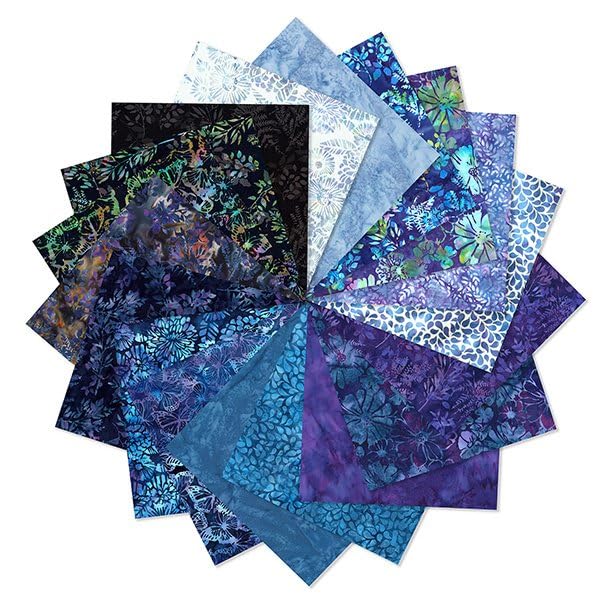 Batik Pre-cuts SP25BFQ 705 Dandelion at Dust Batik Fat Quarter Bundle - 18 pcs - Cotton Quilting Fabric
