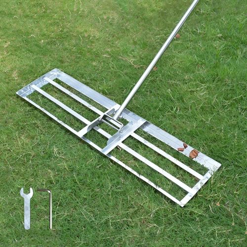 Plutohiker Rasen Rakel Edelstahl 90x25 cm Rakel Rasen nivellierrechen mit 2.15 Meter Verstellbarer Stiel für Hof Garten, Golfplatz,Rasenpflege,Rasen Sanden(2.15m, 25x90cm) Plutohiker Rasen Rakel Edelstahl 90x25 cm Rakel Rasen nivellierrechen mit 2.15 Meter Verstellbarer Stiel für Hof Garten, Golfplatz,Rasenpflege,Rasen Sanden(2.15m, 25x90cm)