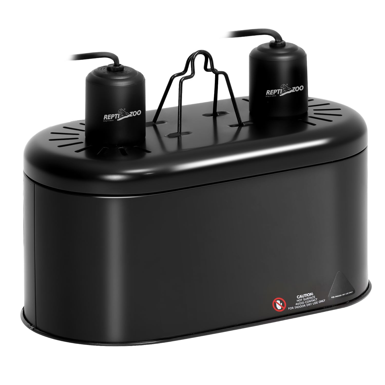 Dual Reptile Light Fixture for Reptile Dome UVB Lamp Fixture Dual Reptile Reflector Dome Lamp Cap Combo Integration Design Heat Lighting